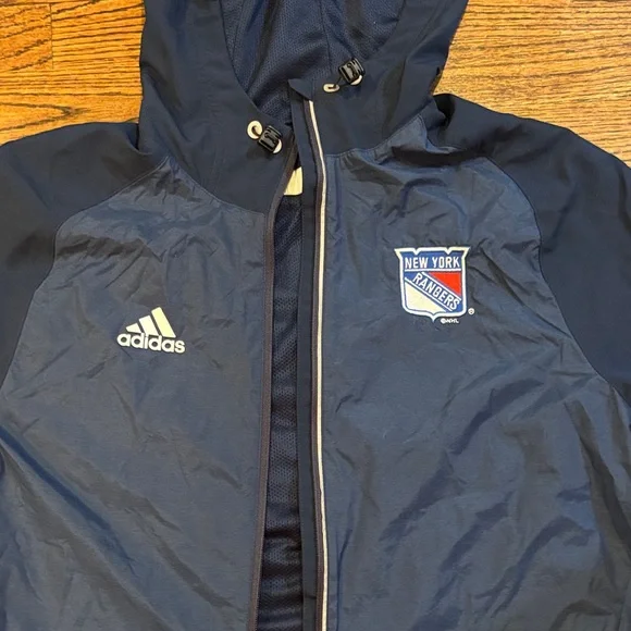 Adidas Men’s Rangers Navy Blue Parka/Raincoat - Picture 2 of 6